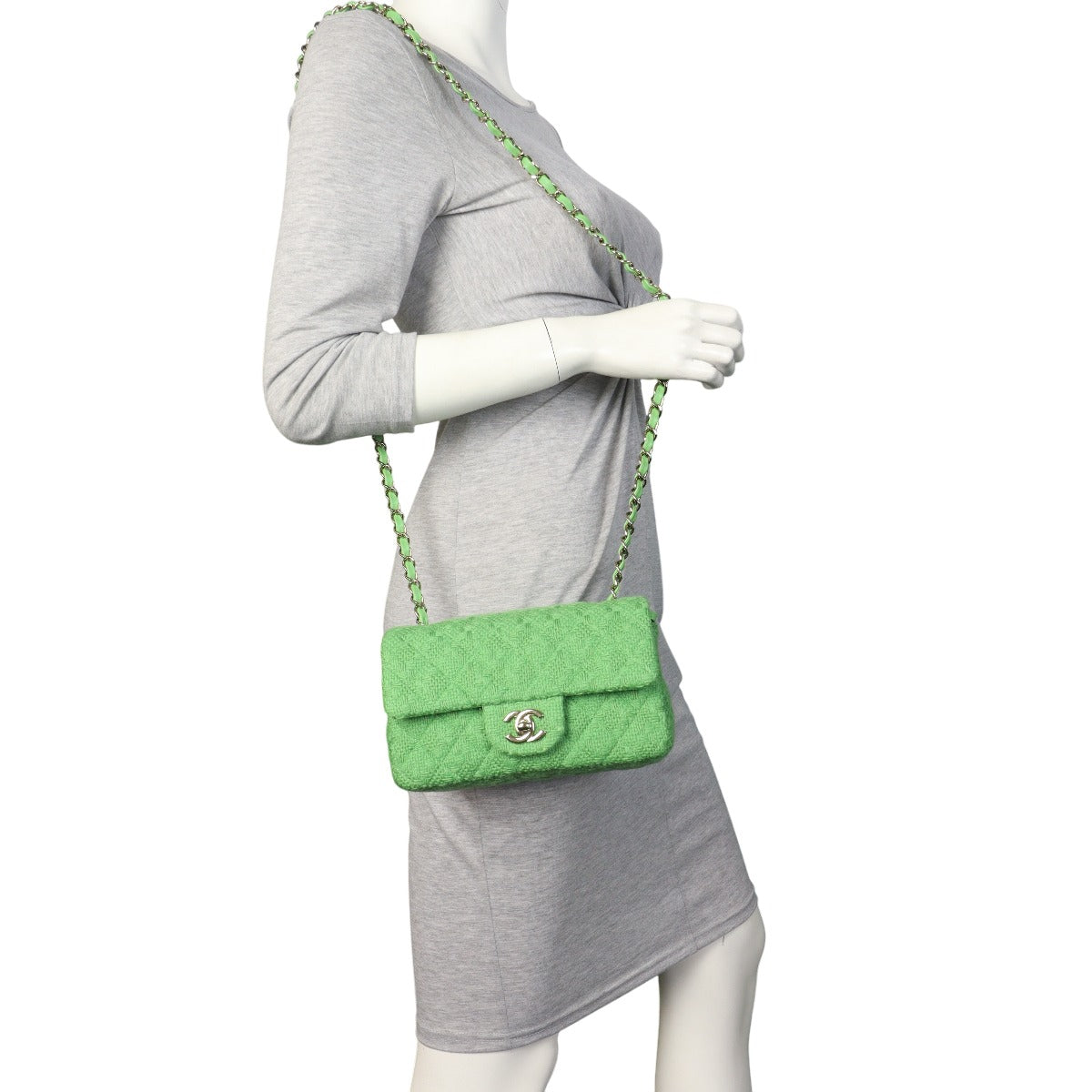 Chanel Classic Flap Mini Rectangular Bag Tweed