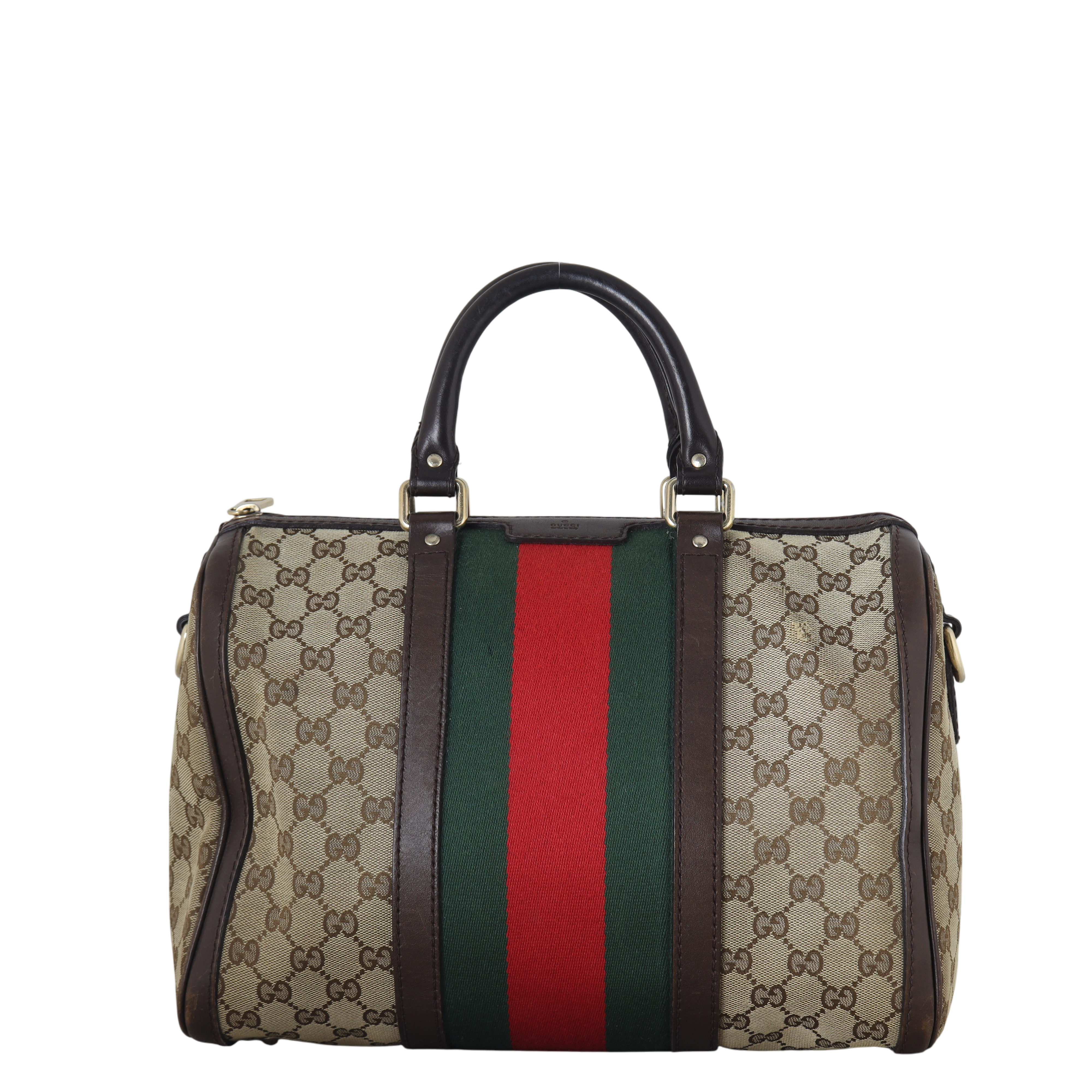 Gucci Vintage Web Original GG Boston Bag Medium