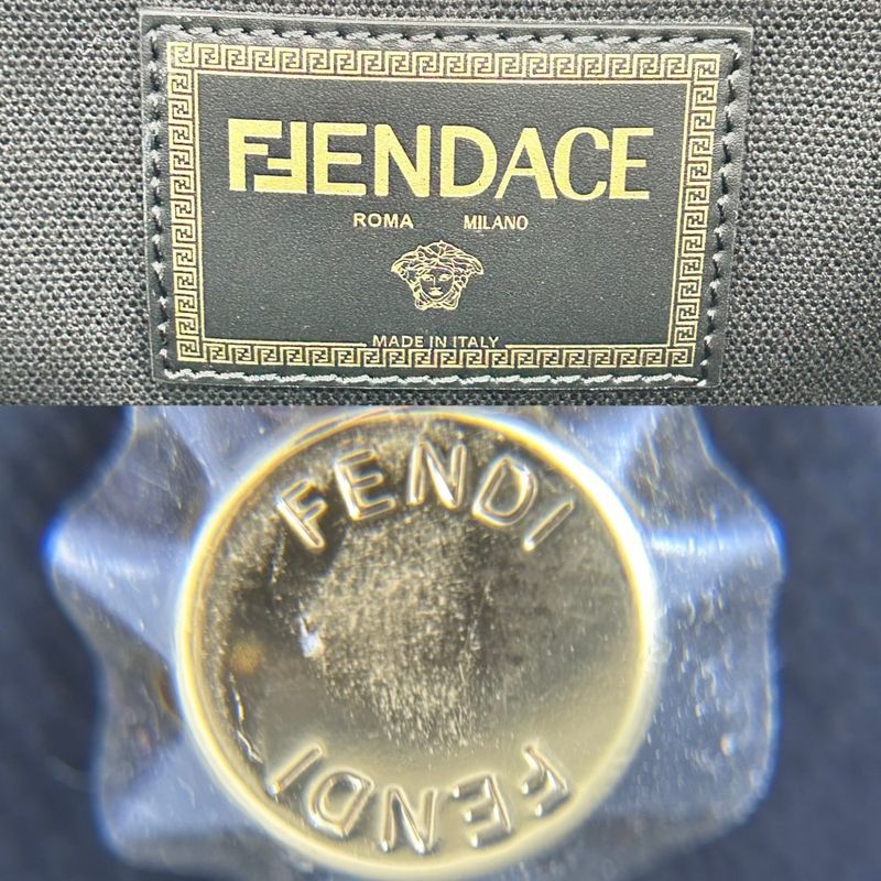 Versace 2-Way Women's Fendace Fendi Collaboration Handbag Shoulder Tote Medusa