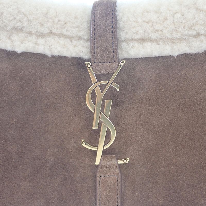 Saint Laurent Le Saint Cassette Hobo zlw Shoulder Bag Handbag Suede Boa