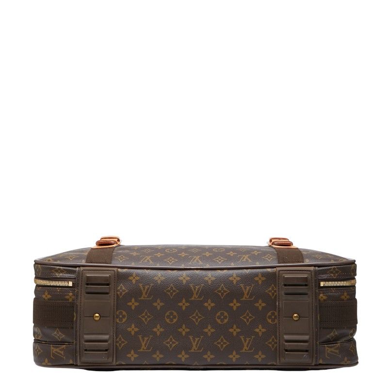 Louis Vuitton Monogram Satellite 53 Suitcase Travel Bag Brown PVC