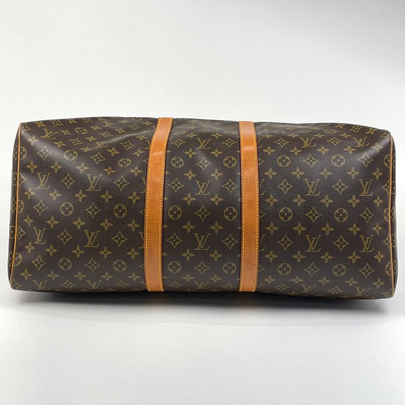Louis Vuitton Keepall 55 Handbag Travel Business Boston Bag Monogram Brown