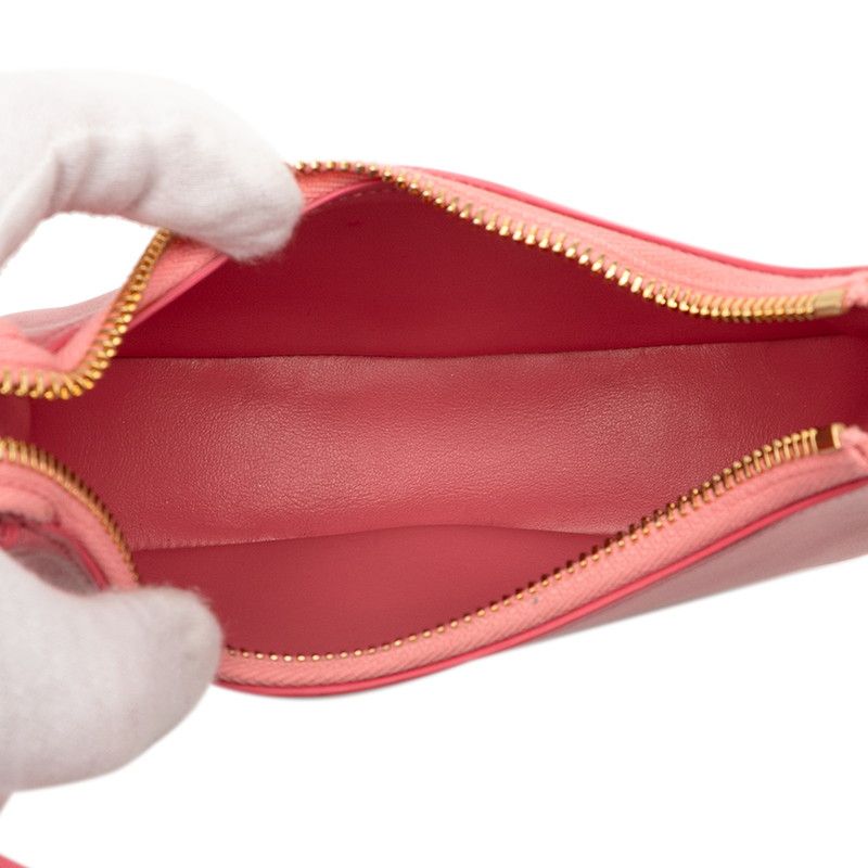 Celine Handbag Hobo Bag Pink Leather Women's