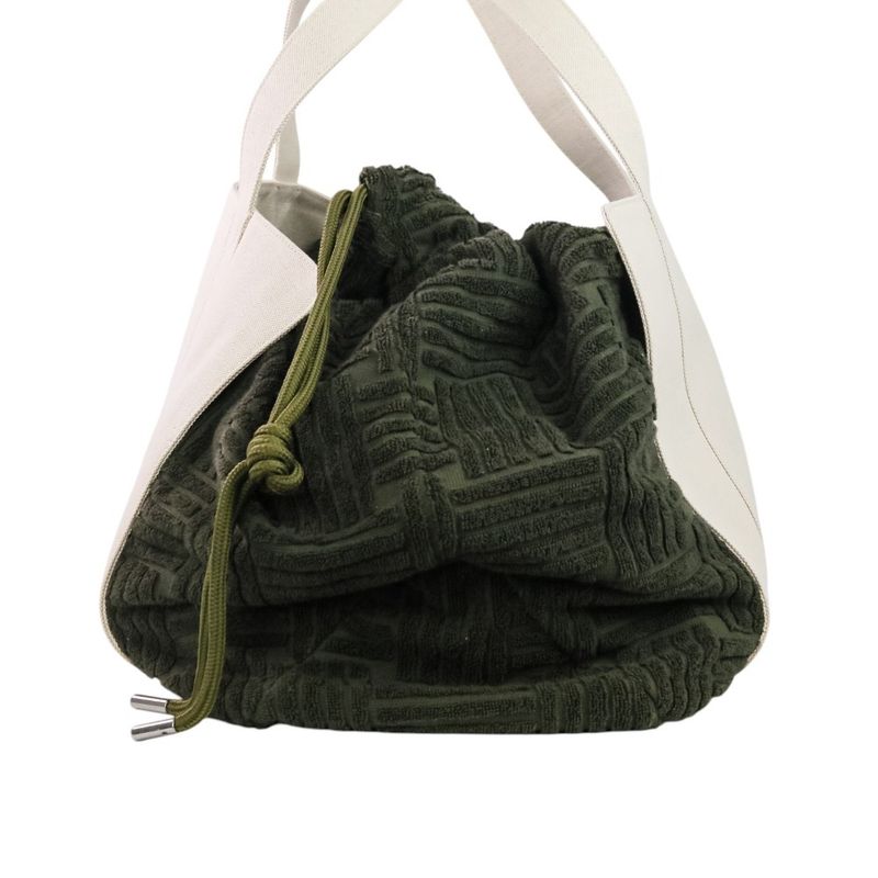 Bottega Veneta Canvas Mix Jacquard Travel Bag Boston Bag Green Men