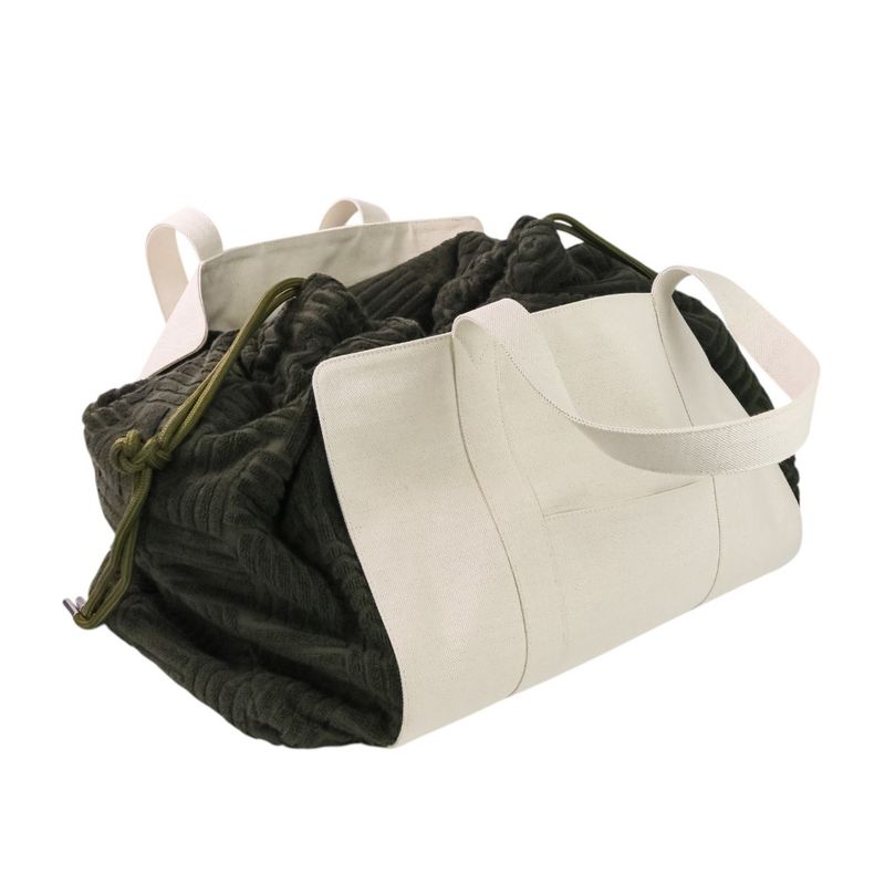 Bottega Veneta Canvas Mix Jacquard Travel Bag Boston Bag Green Men