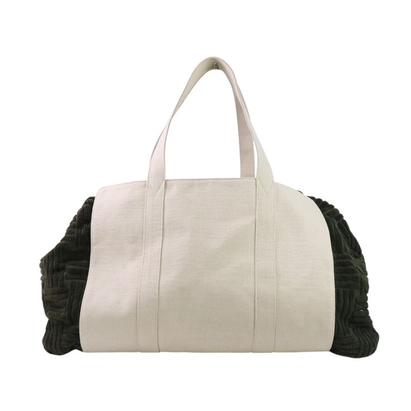 Bottega Veneta Canvas Mix Jacquard Travel Bag Boston Bag Green Men