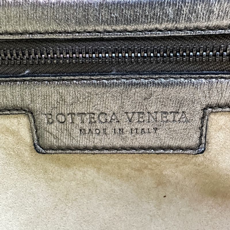 Bottega Veneta Intrecciato Leather Hobo One Shoulder Bag Metallic