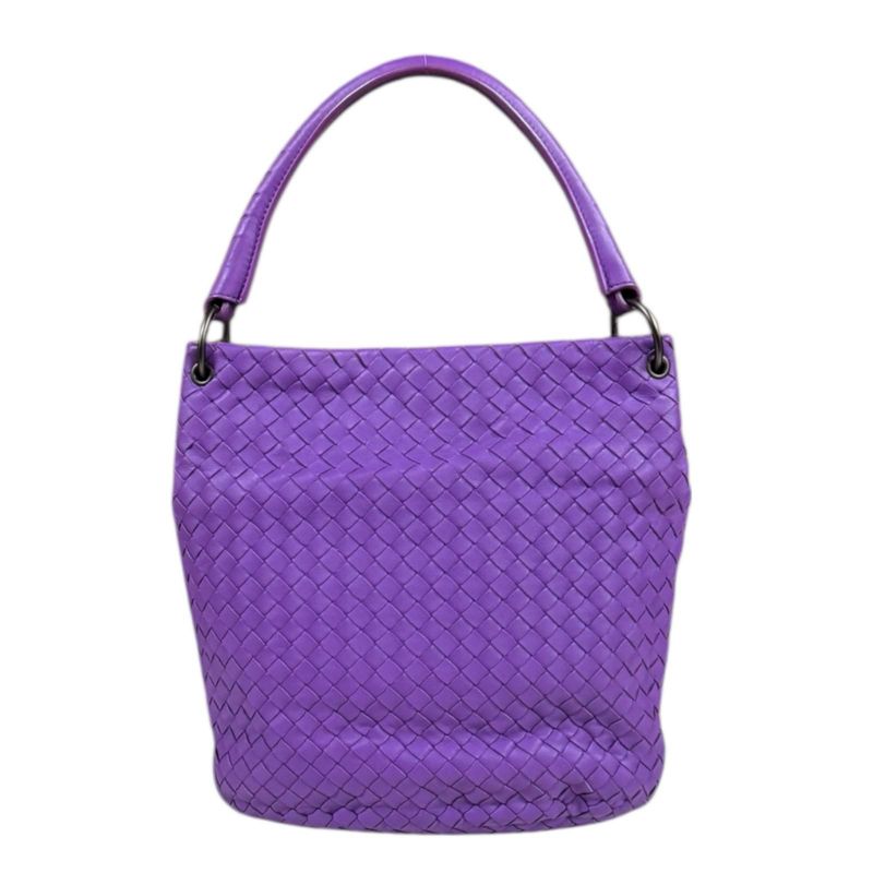 Bottega Veneta Hobo Bag Intrecciato Tote Leather Purple Women's