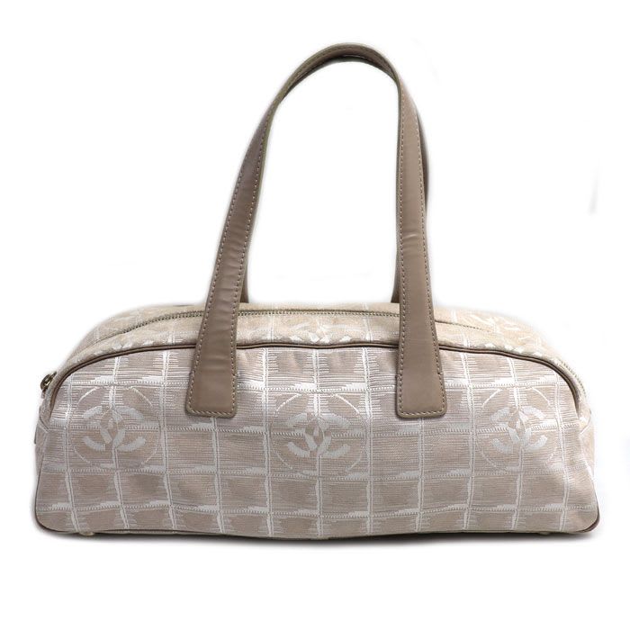 Chanel New Travel Line Boston Bag Beige Ladies