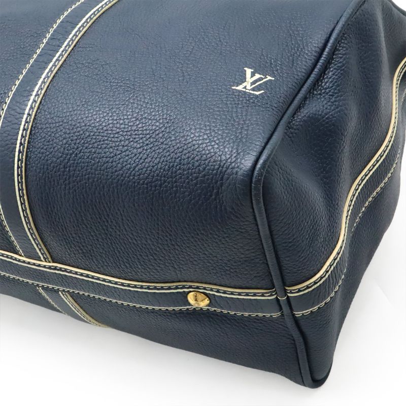 Louis Vuitton Tobago Keepall 50 Boston Bag Travel Purse Travel Bag Leather Navy
