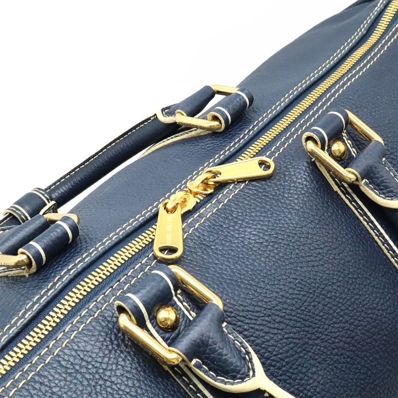 Louis Vuitton Tobago Keepall 50 Boston Bag Travel Purse Travel Bag Leather Navy