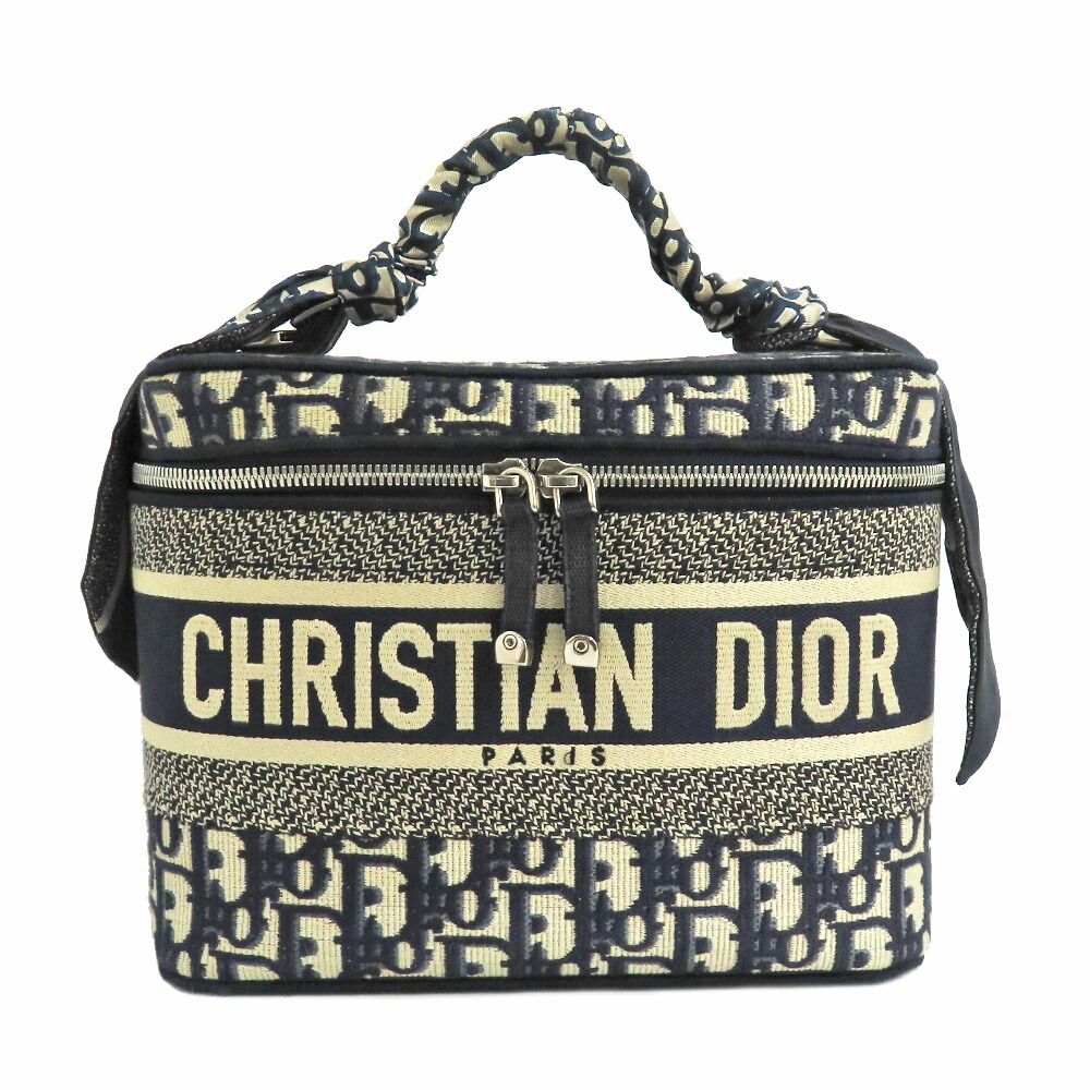 Dior Travel Vanity Medium Navy Oblique Bag With Mitzah Women's