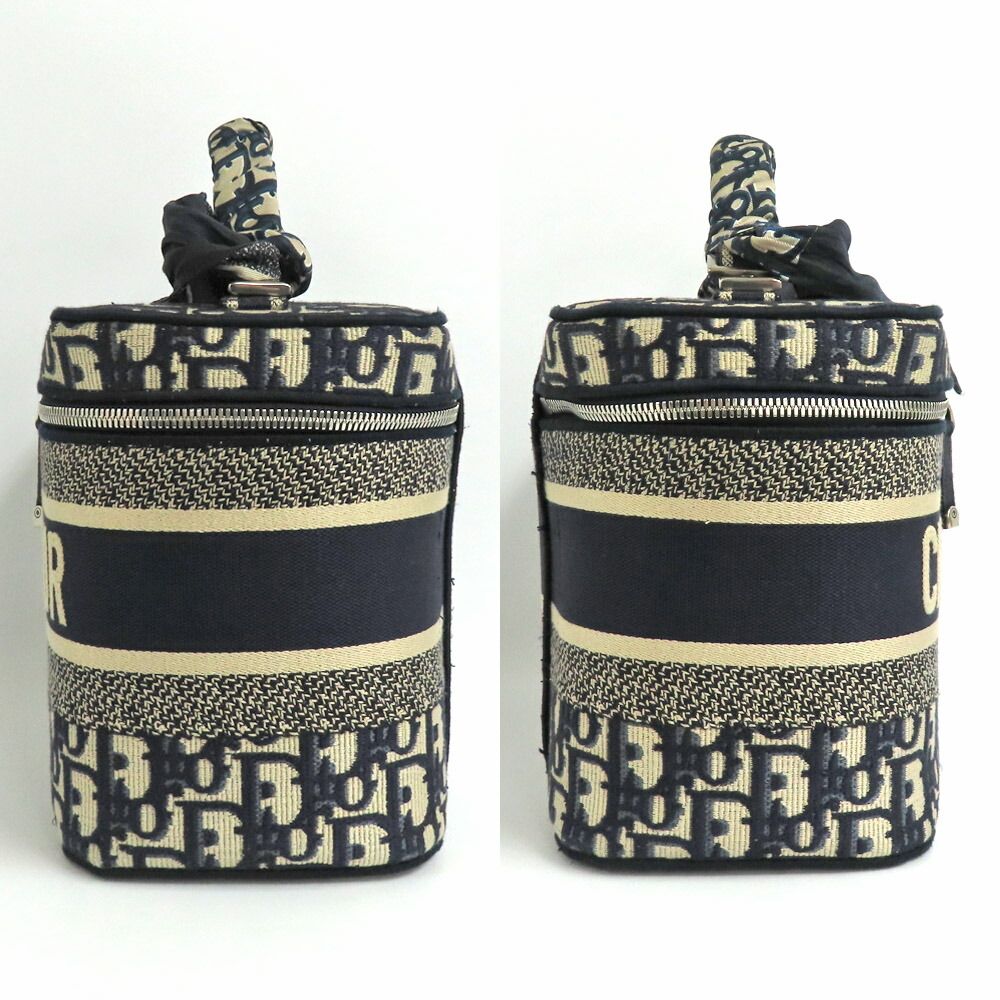 Dior Travel Vanity Medium Navy Oblique Bag With Mitzah Women's