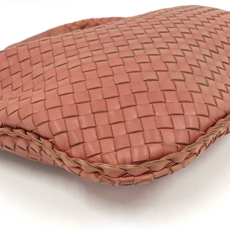 Bottega Veneta One Shoulder Bag Handbag Intrecciato Hobo Leather Pink