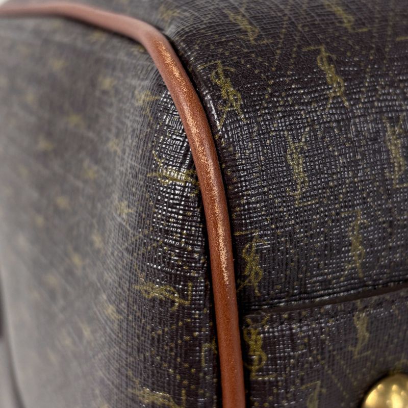 Saint Laurent Le Monogram Boston Bag Travel Handbag Boston Bag Coated Canvas