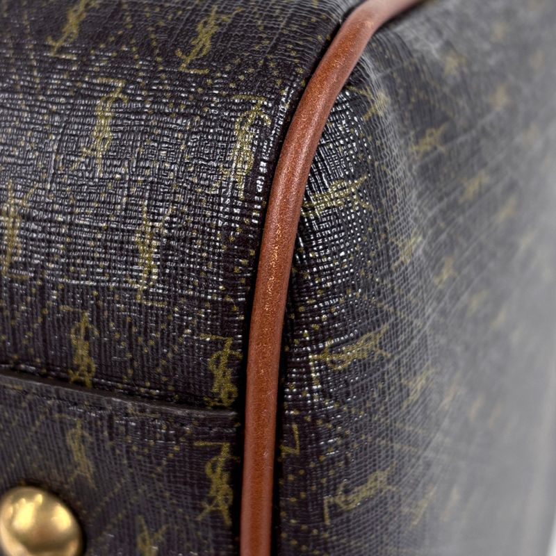 Saint Laurent Le Monogram Boston Bag Travel Handbag Boston Bag Coated Canvas