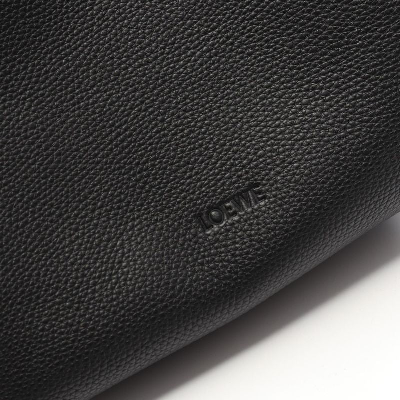 Loewe Shoulder Bag Loop Hobo Bb22 cm Black Leather Loop Hobo