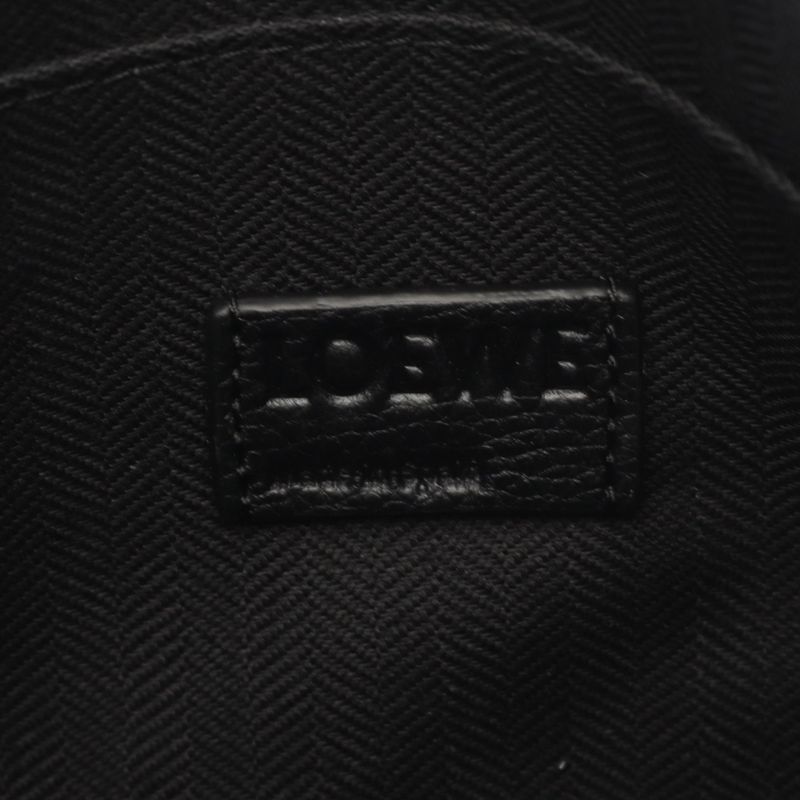 Loewe Shoulder Bag Loop Hobo Bb22 cm Black Leather Loop Hobo