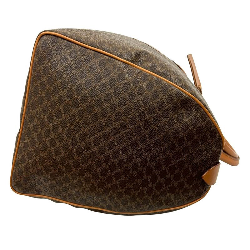 Celine Vintage Macadam Blason Pattern Leather Boston Bag Travel