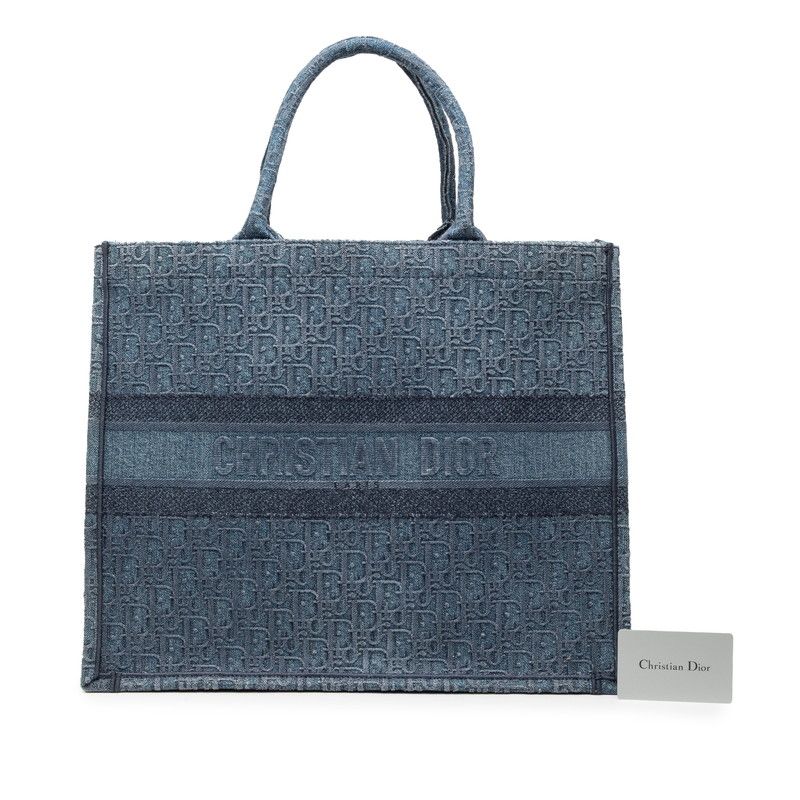 Dior Oblique Book Travel Blue Denim