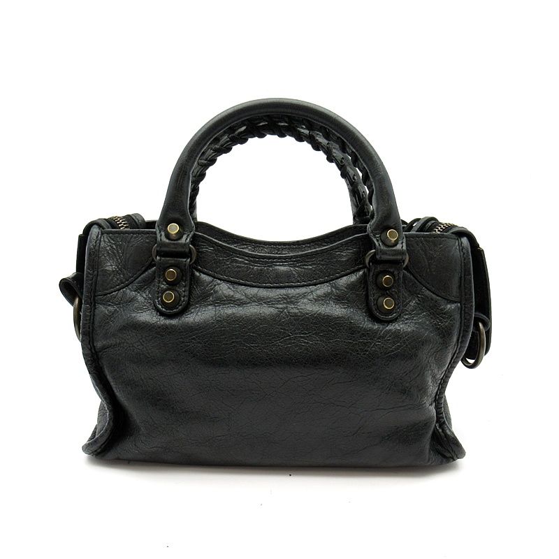 Balenciaga Classic Mini City Sheepskin Handbag Black