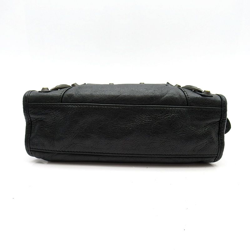 Balenciaga Classic Mini City Sheepskin Handbag Black