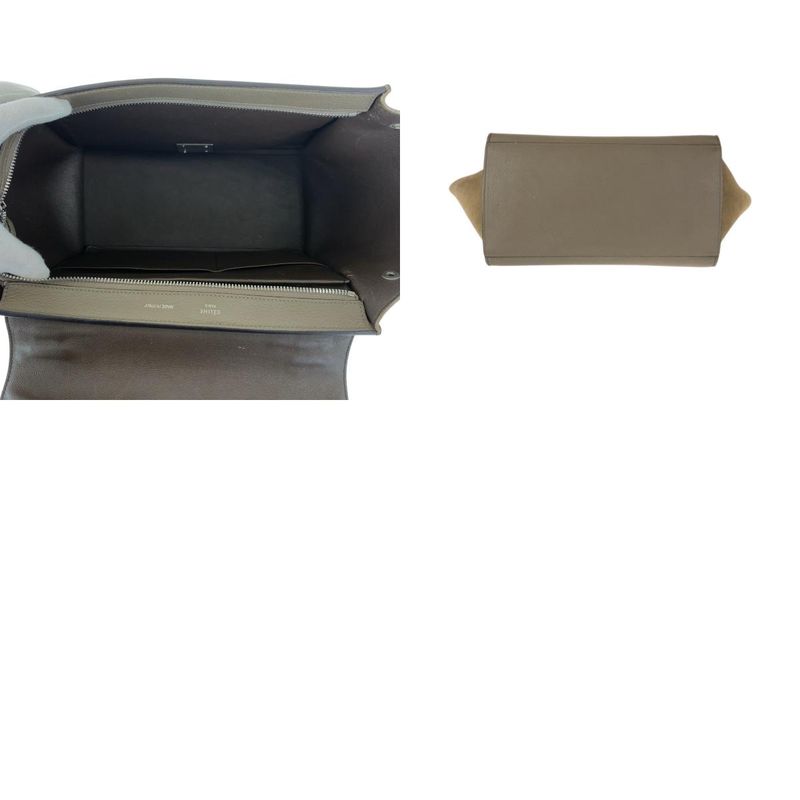 Celine Travelers Grey Silver Leather CU Shoulder Bag