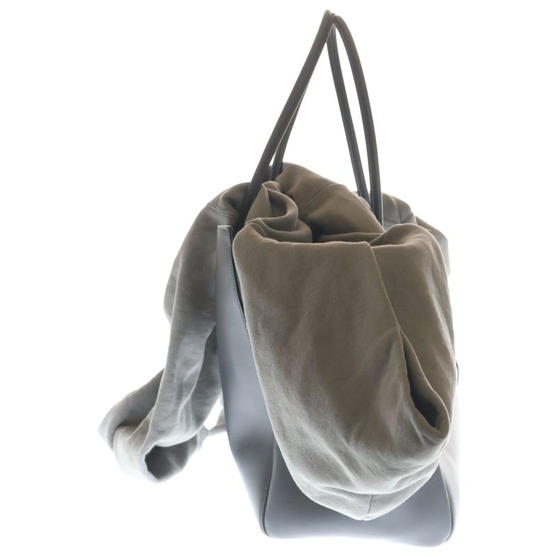 Balenciaga Bel Air Large Hoodie Docking Leather Travel Bag Gray