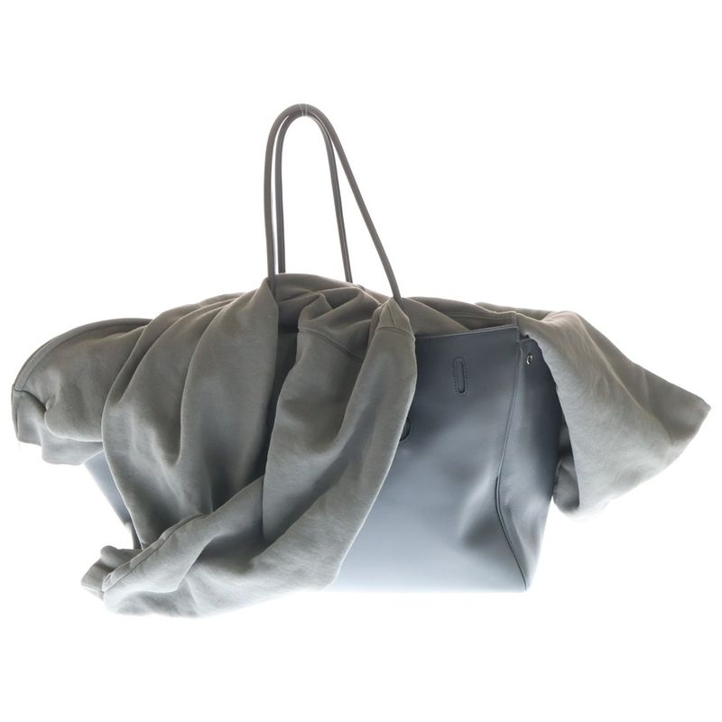 Balenciaga Bel Air Large Hoodie Docking Leather Travel Bag Gray