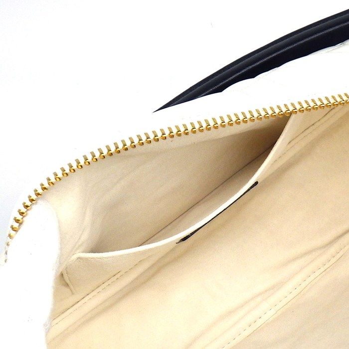 Dior Shoulder Bag Vibe Hobo White Black Cannage Lambskin Gold