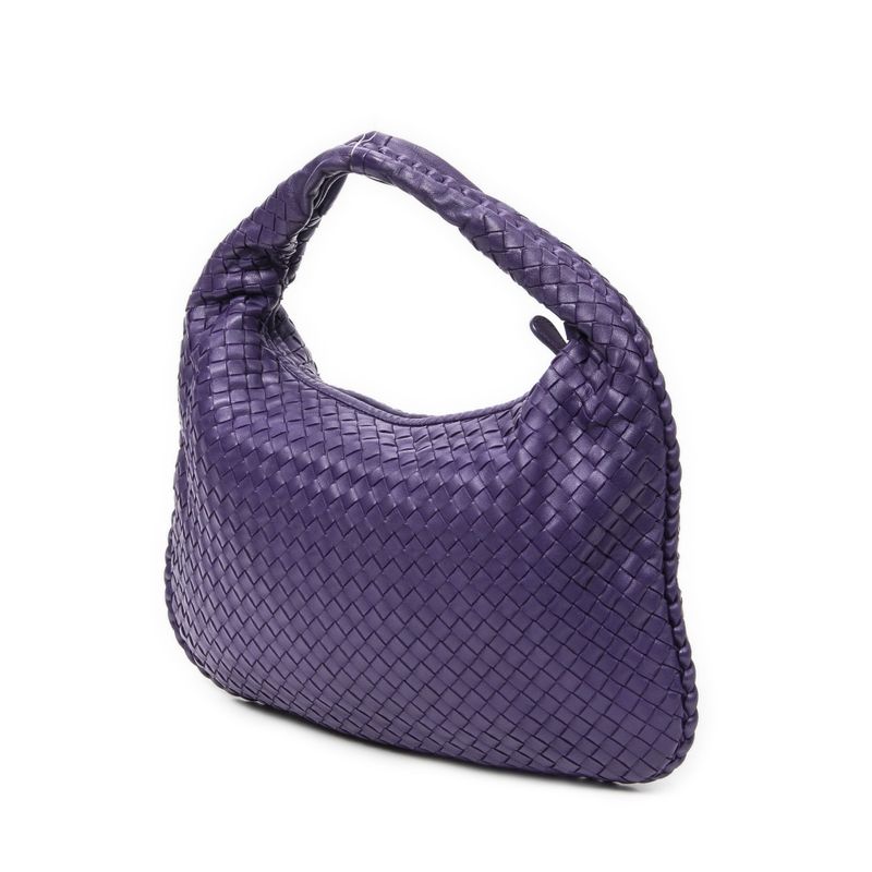 Bottega Veneta Hobo Purple Intrecciato Leather