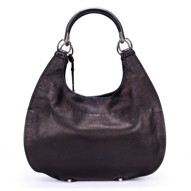 Dior Grand Sac Hobo Black Pebbled Leather