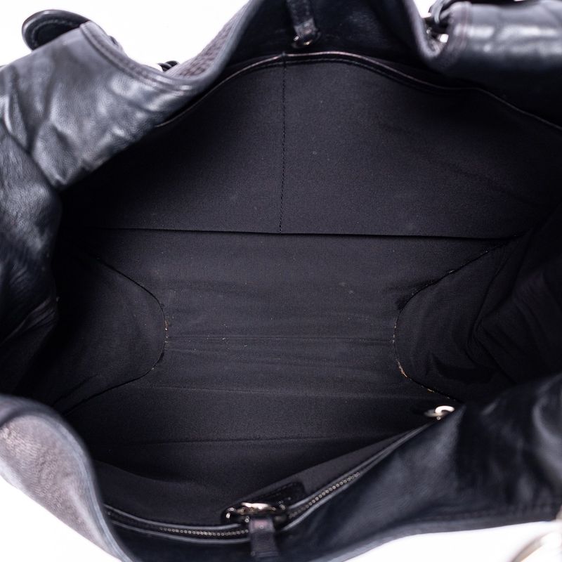 Dior Grand Sac Hobo Black Pebbled Leather