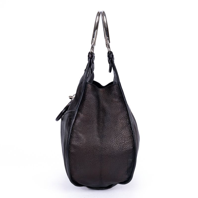 Dior Grand Sac Hobo Black Pebbled Leather