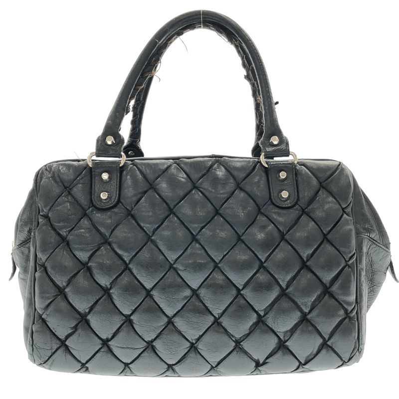 Balenciaga the Matelasse Quilted Leather Bag Black