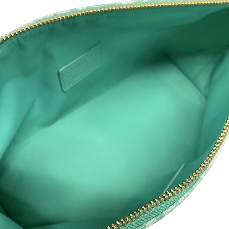 Dior Christian Pouch Travel Nomad Green White