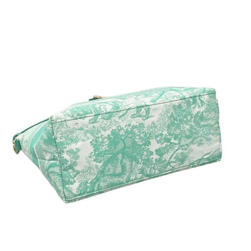 Dior Christian Pouch Travel Nomad Green White