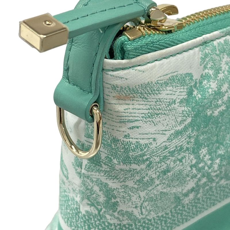 Dior Christian Pouch Travel Nomad Green White