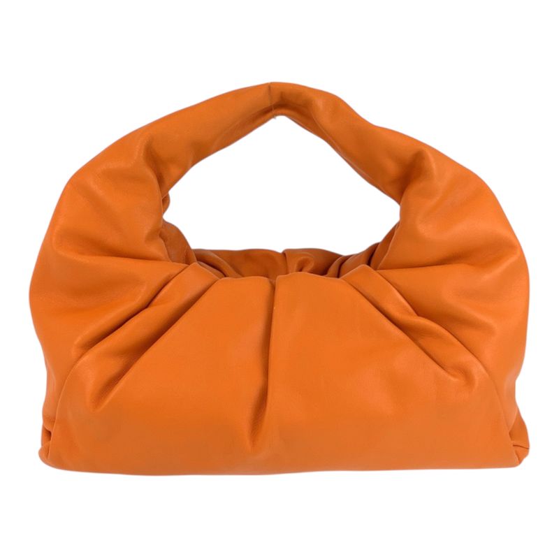 Bottega Veneta the Shoulder Pouch Orange Leather Hobo