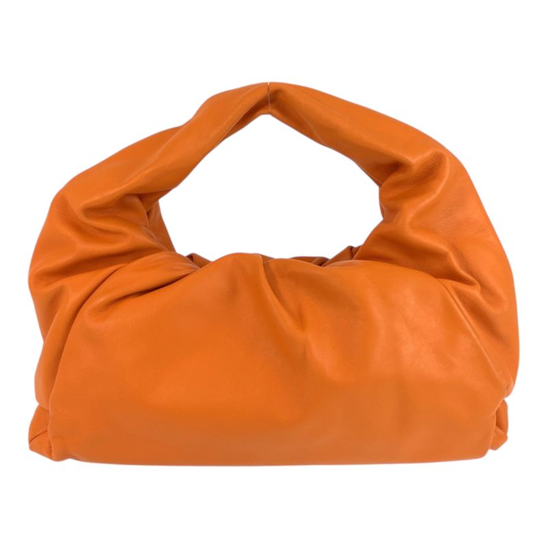 Bottega Veneta the Shoulder Pouch Orange Leather Hobo