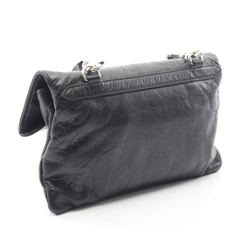 Balenciaga Shoulder Bag Classic Envelope Black Leather Pochette