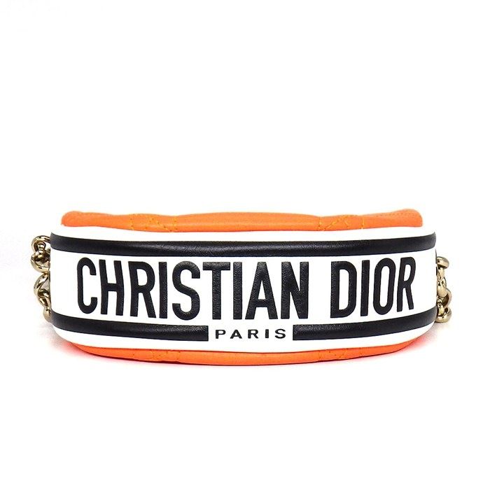 Dior Shoulder Bag Vive Micro Hobo Orange Cannage Lambskin Gold