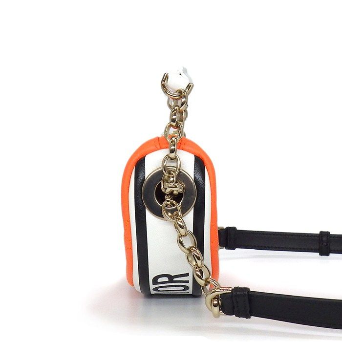 Dior Shoulder Bag Vive Micro Hobo Orange Cannage Lambskin Gold