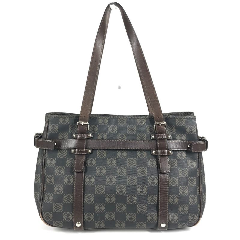 Loewe Shoulder Bag Anagram Logo Leather Brown