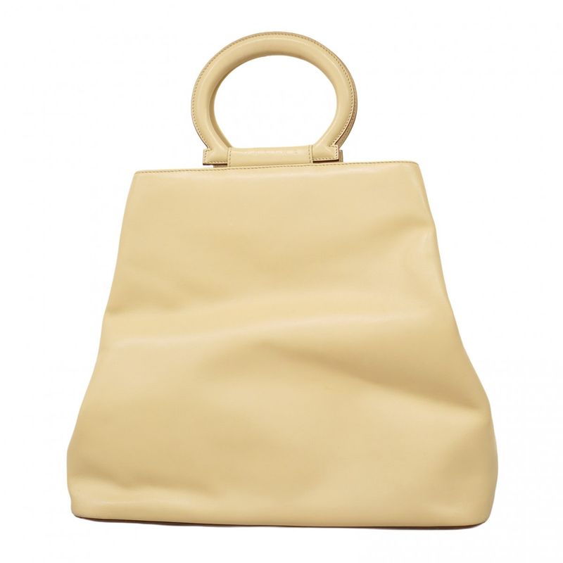 Celine Tote Leather Ivory Gold