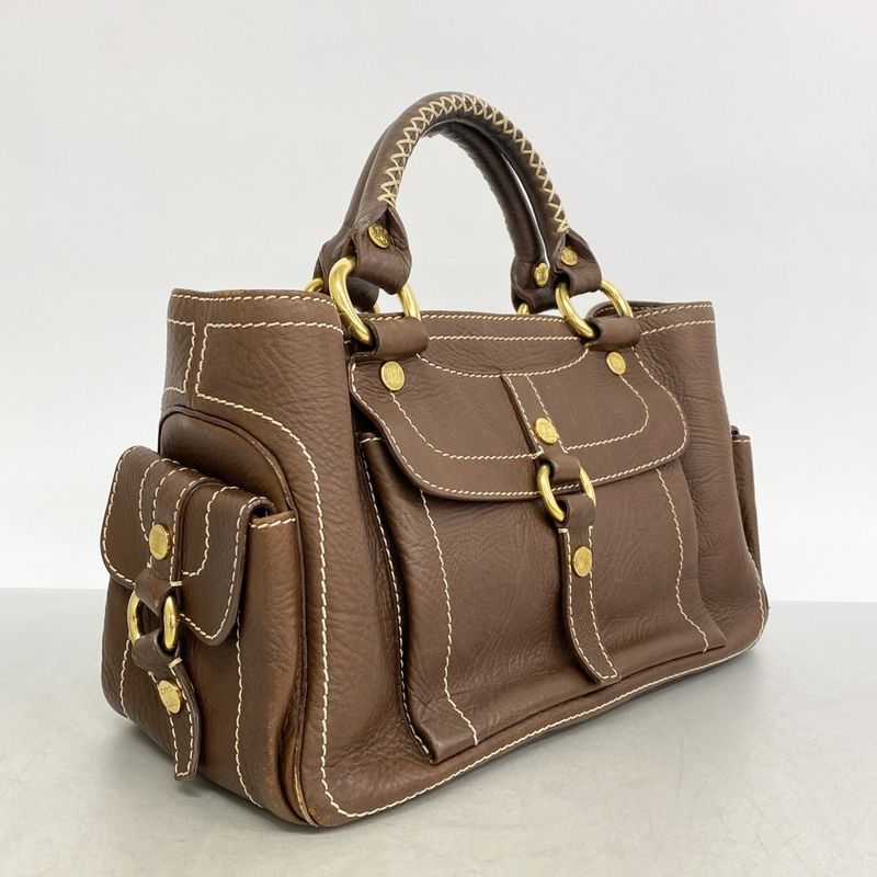 Celine Handbag Boogie Bag Leather Brown Gold
