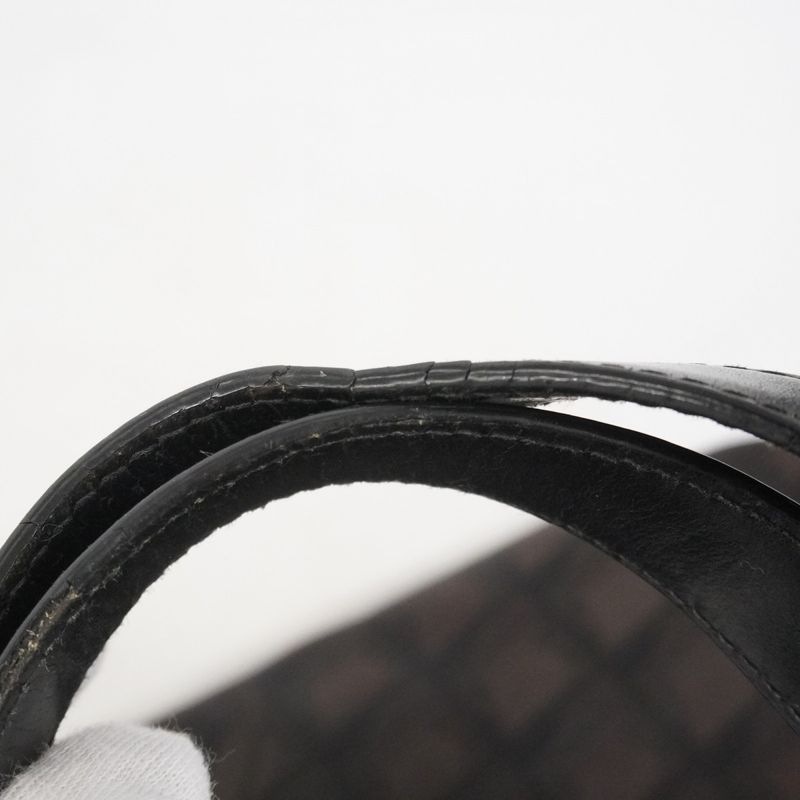 Chanel Tote New Travel Nylon Brown Black Silver