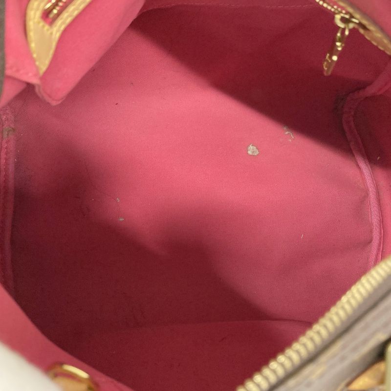 Louis Vuitton Handbag Monogram Chain Print Speedy 30 Brown Pin Cles