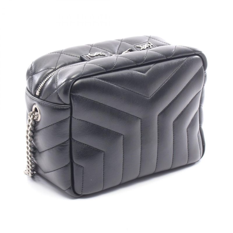 Saint Laurent Paris Shoulder Bag Lou Black Leather Lou Chain