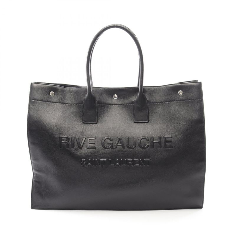 Saint Laurent Paris Tote Rive Gauche Black Leather